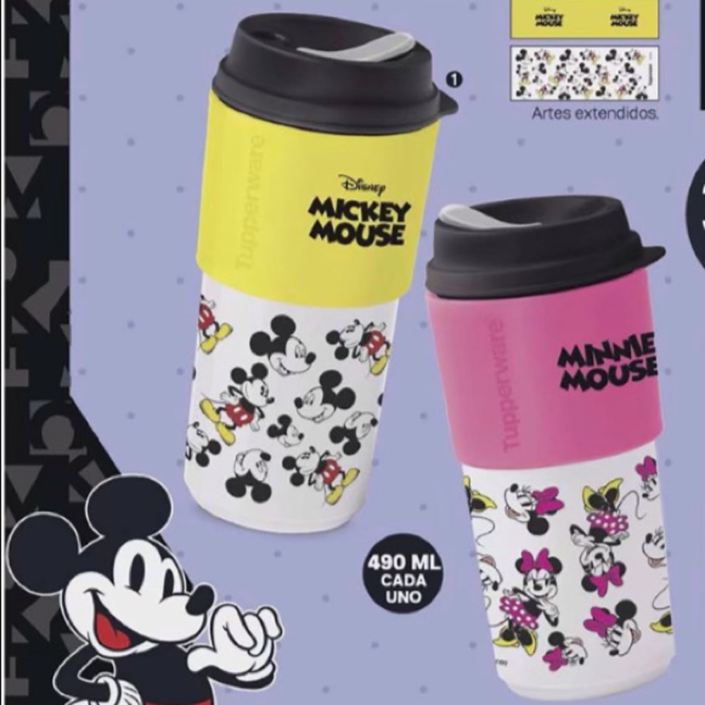 Tupperware ToGo Cup Disney Mickey & Minnie Set of 2